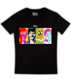 Прикольные футболки: The Beatles на черной